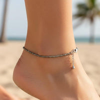 EverMine Crystal Raw Pyrite Anklet Stone of Money, Protection & Power Pyrite Anklet for Women