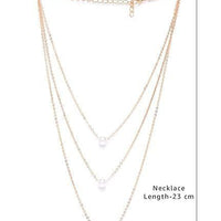 Gold Plated Pearl Layer Necklace