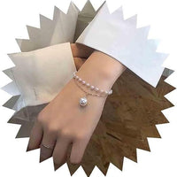 Layered Pearl Hand Chain Bracelet